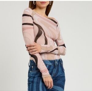 Retro Geometric Abstract Top